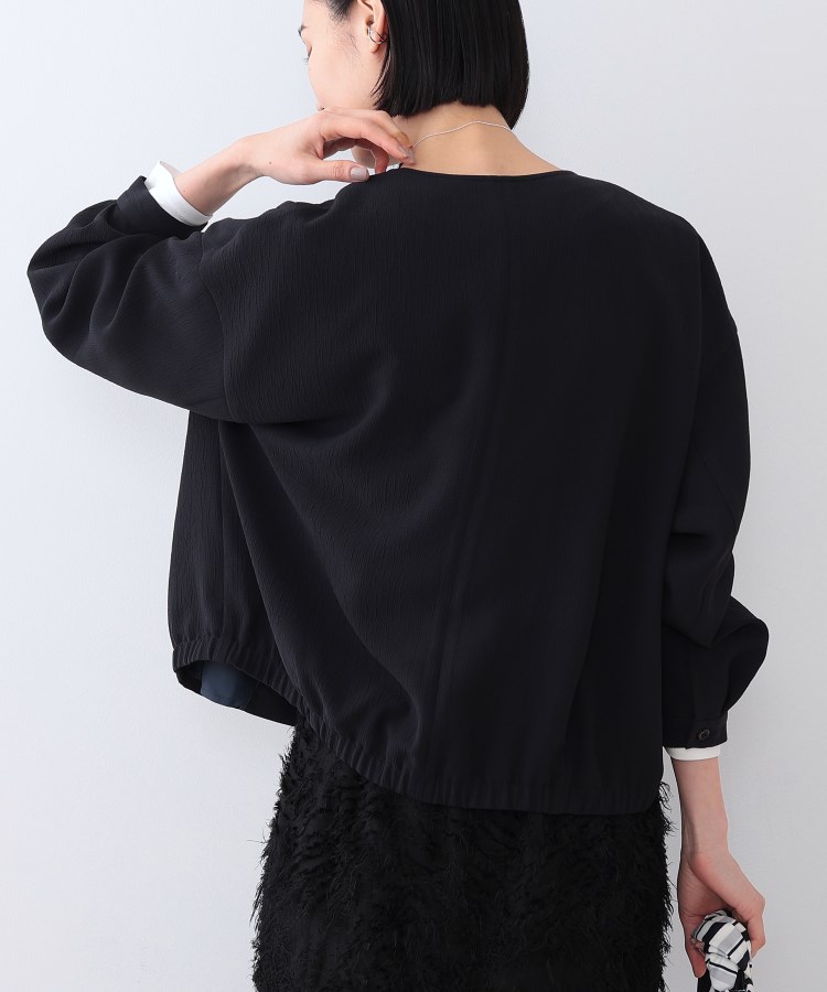 インディヴィ(INDIVI)の春SALE！【洗える】凹凸素材シンプルブルゾン10