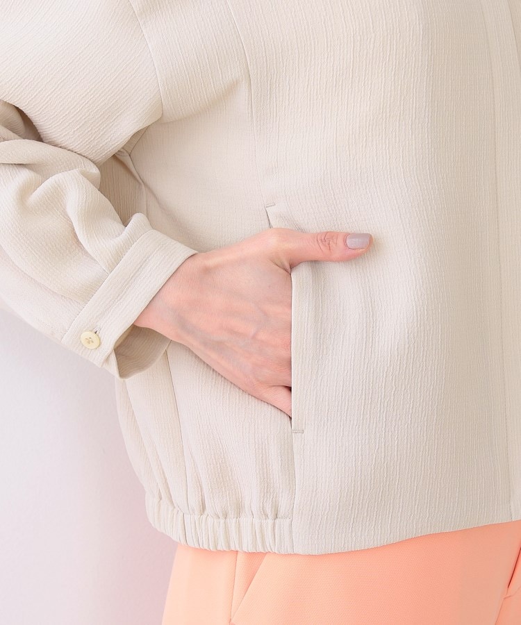 インディヴィ(INDIVI)の春SALE！【洗える】凹凸素材シンプルブルゾン19