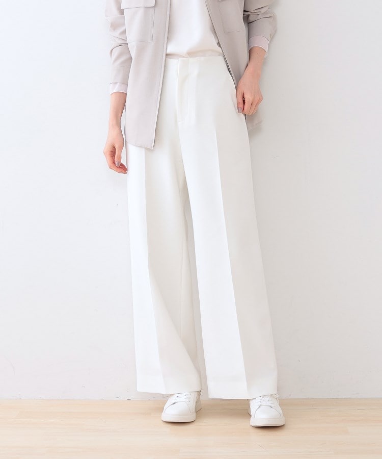 インディヴィ(INDIVI)の春SALE！【復活！褒められパンツ】ストレッチ ワイドパンツ29