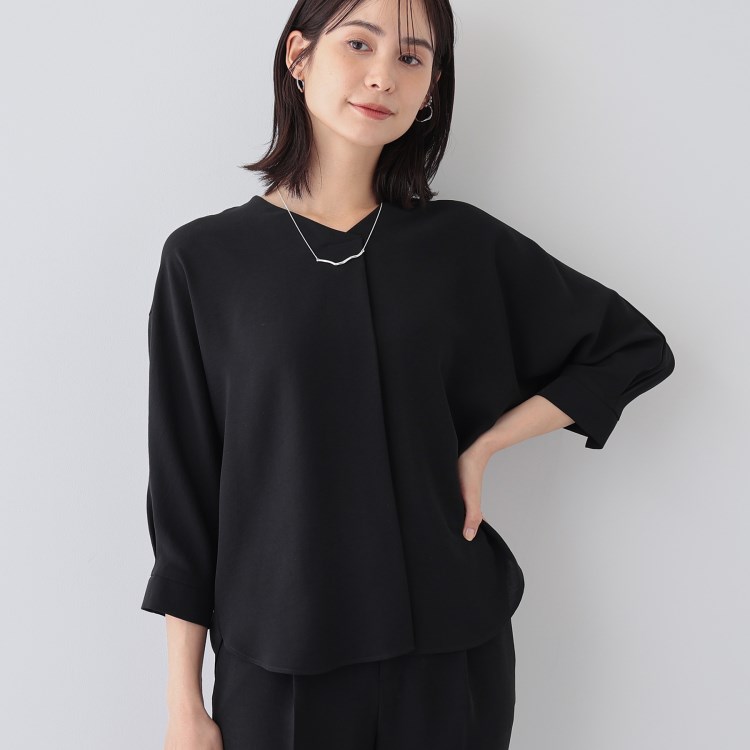 インディヴィ(INDIVI)の【着る日傘/遮熱/UVケア】Vネックドルマンスリーブブラウス シャツ・ブラウス