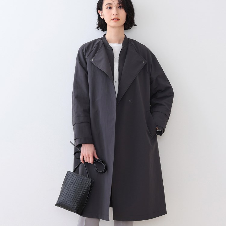 インディヴィ(INDIVI)の春SALE！【撥水／UVケア／軽量】トレンチ風ロングコート トレンチコート