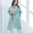インディヴィ(INDIVI)の春SALE！【撥水／UVケア／軽量】トレンチ風ロングコート ミントグリーン(021)