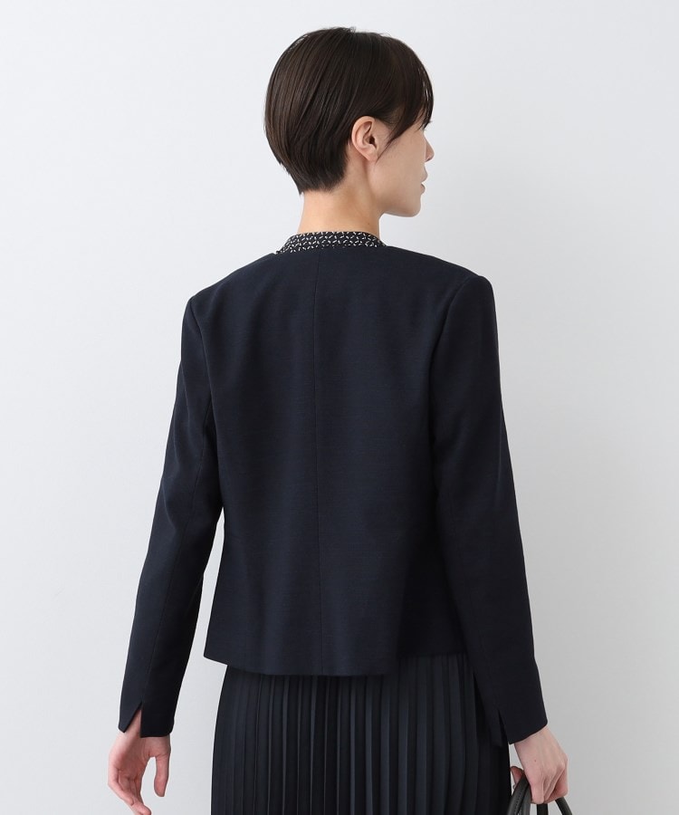 春SALE!【洗える】ストレッチツィードジャケット(ノーカラー 春SALE!【洗える】ストレッチツィードジャケット(ノーカラー