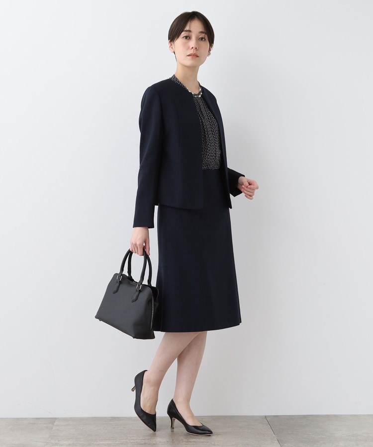 春SALE!【洗える】ストレッチツィ―ドセミフレアスカート(膝丈 春SALE!【洗える】ストレッチツィ―ドセミフレアスカート(膝丈