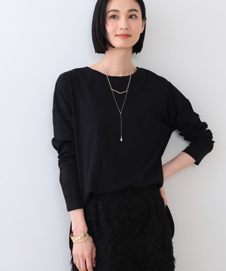 キレイめ】ベーシックロングTシャツ(カットソー) | INDIVI キレイめ】ベーシックロングTシャツ(カットソー) | INDIVI