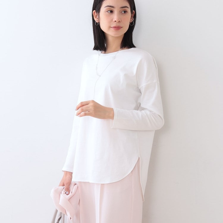 インディヴィ(INDIVI)の春SALE！【キレイめ】ベーシックロングTシャツ カットソー
