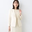 インディヴィ(INDIVI)の春SALE！【洗える／スーツ】テーラードカラージャケット アイボリー(004)