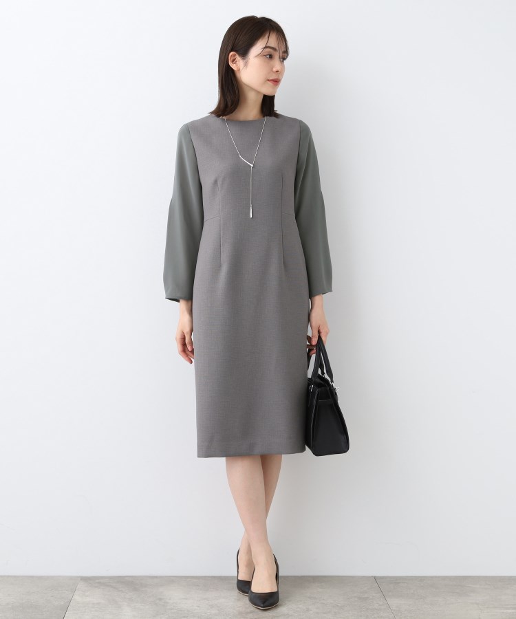 春SALE!【洗える/スーツ】ストレートラインワンピース(マキシ 春SALE!【洗える/スーツ】ストレートラインワンピース(マキシ