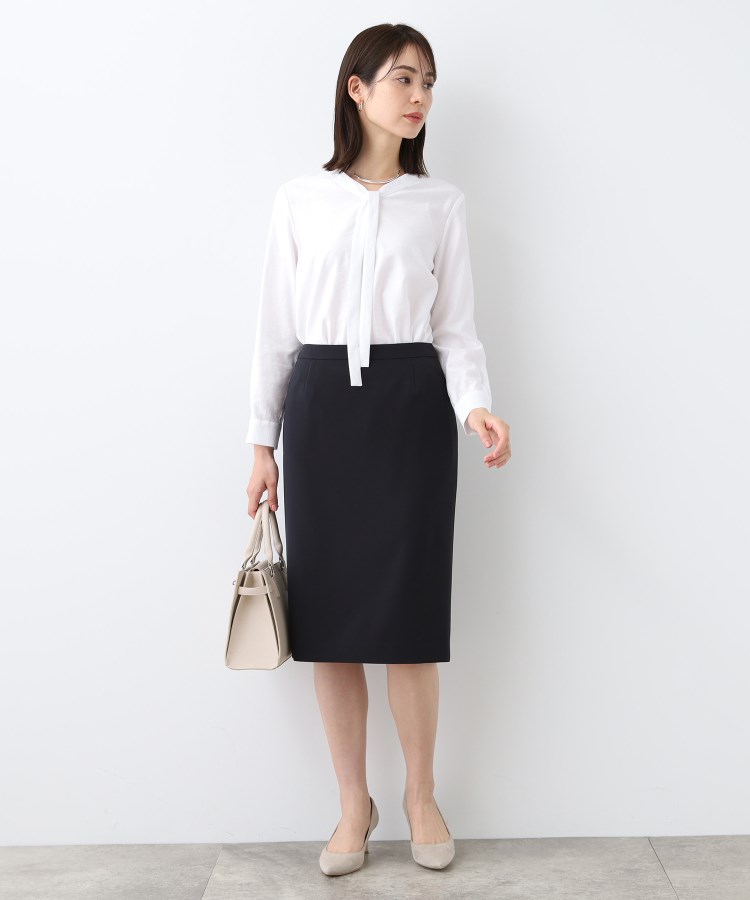 春SALE！【洗える】ストライプドビー ボウタイブラウス（シャツ
