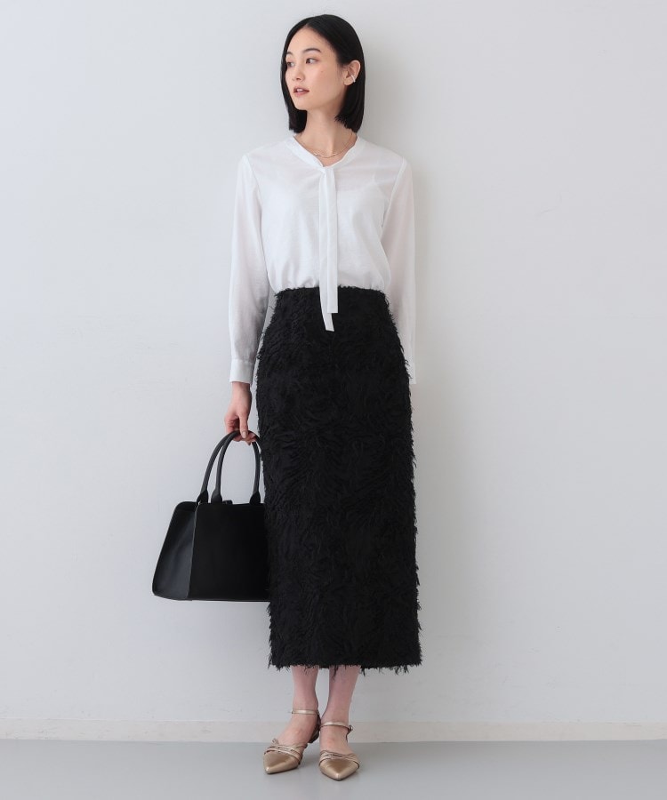 春SALE！【洗える】ストライプドビー ボウタイブラウス（シャツ