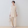 インディヴィ(INDIVI)の【こなれSETUP／ストライプ柄】リネンライクジレジャケット8