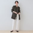 インディヴィ(INDIVI)の【こなれSETUP／ストライプ柄】リネンライクジレジャケット22