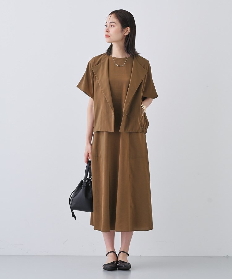 インディヴィ(INDIVI)の春SALE！【通気性◎撥水／接触冷感／UVケア】フレンチスリーブ ブラウスライクジャケット8