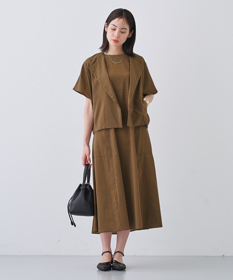 インディヴィ(INDIVI)の春SALE！【通気性◎撥水／接触冷感／UVケア】フレアワンピース4