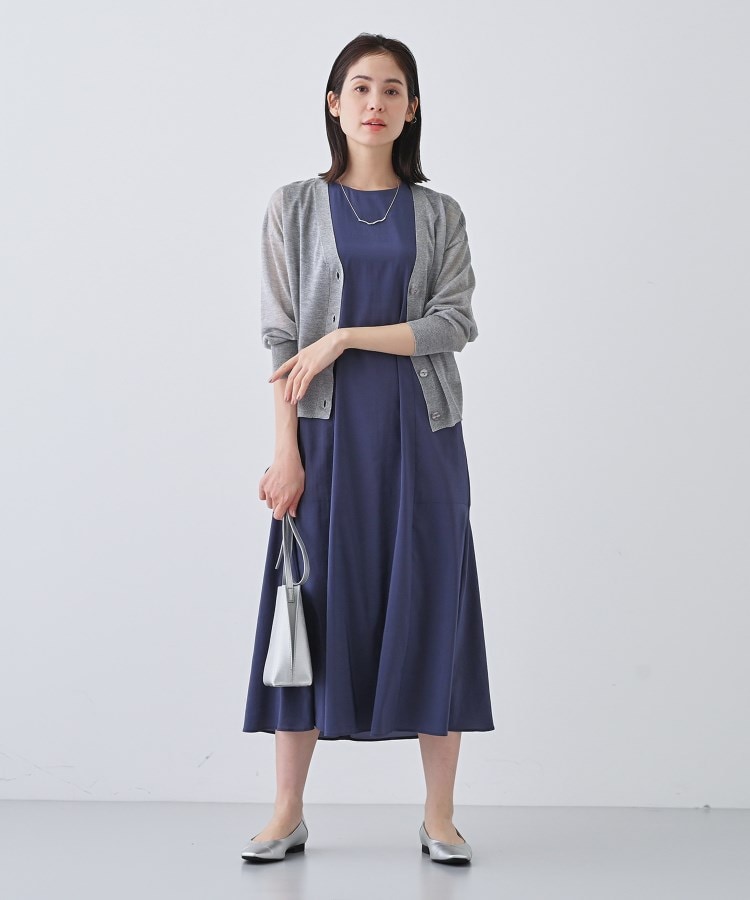 インディヴィ(INDIVI)の春SALE！【通気性◎撥水／接触冷感／UVケア】フレアワンピース12