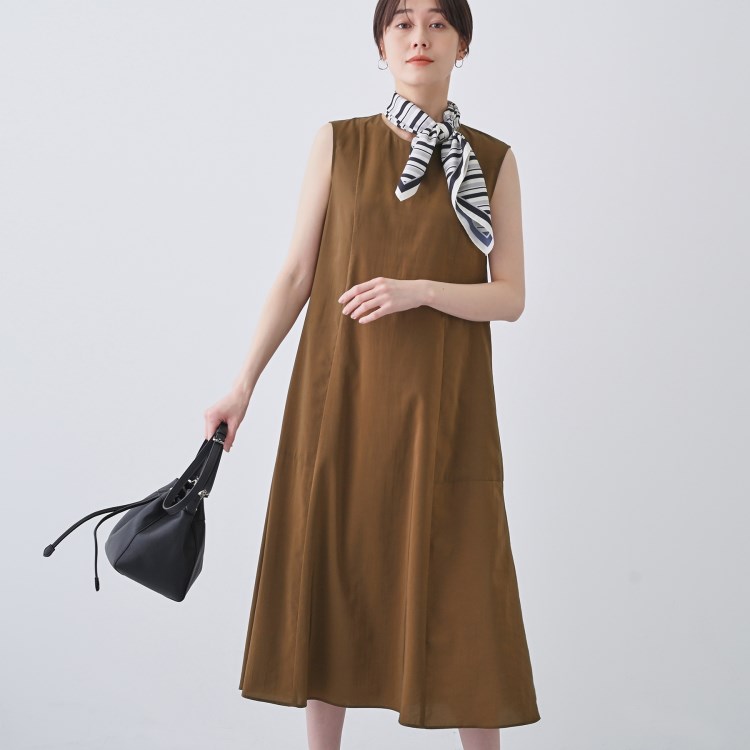 インディヴィ(INDIVI)の春SALE！【通気性◎撥水／接触冷感／UVケア】フレアワンピース ミドルワンピース