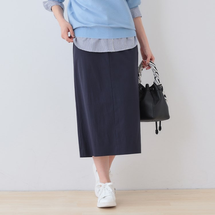 インディヴィ(INDIVI)の春SALE！【洗える／SETUP可能／UVケア】ストレートラインスカート ミモレスカート