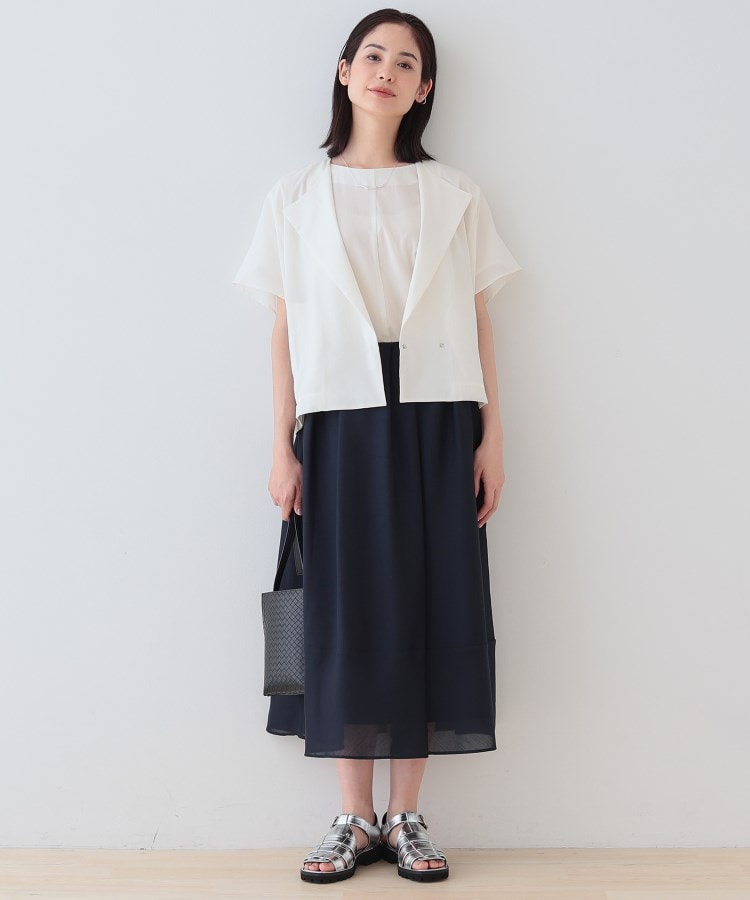 インディヴィ(INDIVI)の新色登場！【洗える／エアリー素材】巻き風ロングスカート19