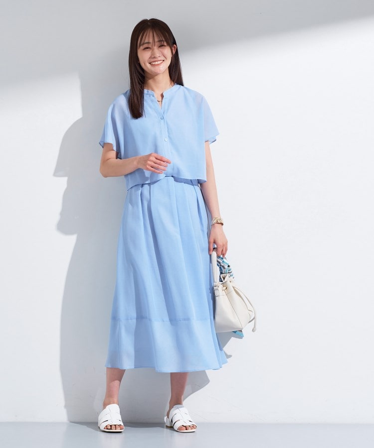 インディヴィ(INDIVI)の新色登場！【洗える／エアリー素材】巻き風ロングスカート36