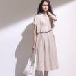 インディヴィ(INDIVI)の新色登場！【洗える／エアリー素材】巻き風ロングスカート39