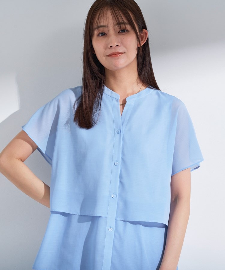 インディヴィ(INDIVI)の新色登場！【洗える／エアリー】ティアードブラウス シャツ・ブラウス