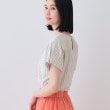 インディヴィ(INDIVI)の春SALE！【洗える／ストライプ柄】袖タックブラウス7