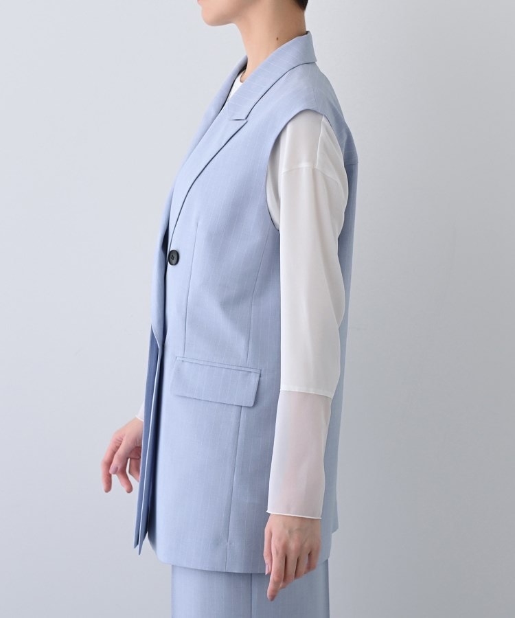 インディヴィ(INDIVI)の春SALE！【洗える／SETUP可能】リネンライクダブルジレジャケット11