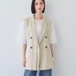 インディヴィ(INDIVI)の春SALE！【洗える／SETUP可能】リネンライクダブルジレジャケット19