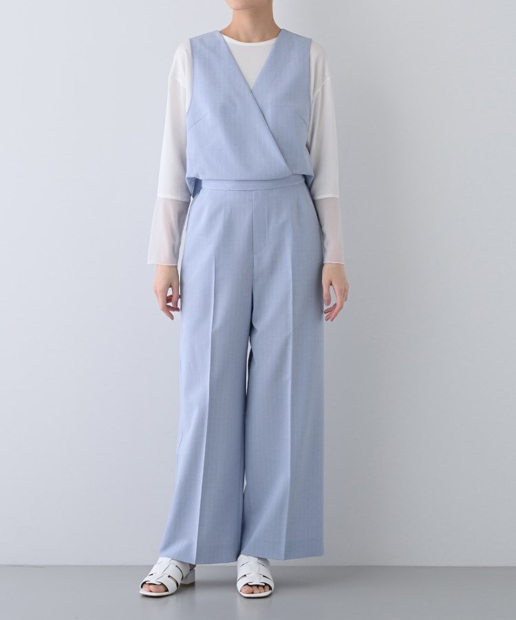 インディヴィ(INDIVI)の春SALE！【洗える／2WAY】リネンライクサロペット15