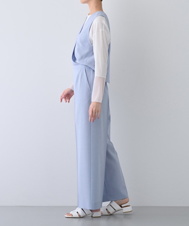 インディヴィ(INDIVI)の春SALE！【洗える／2WAY】リネンライクサロペット16