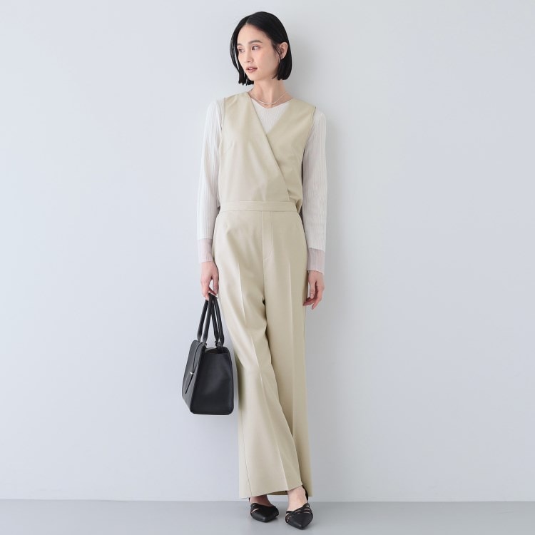 インディヴィ(INDIVI)の春SALE！【洗える／2WAY】リネンライクサロペット オールインワン・サロペット