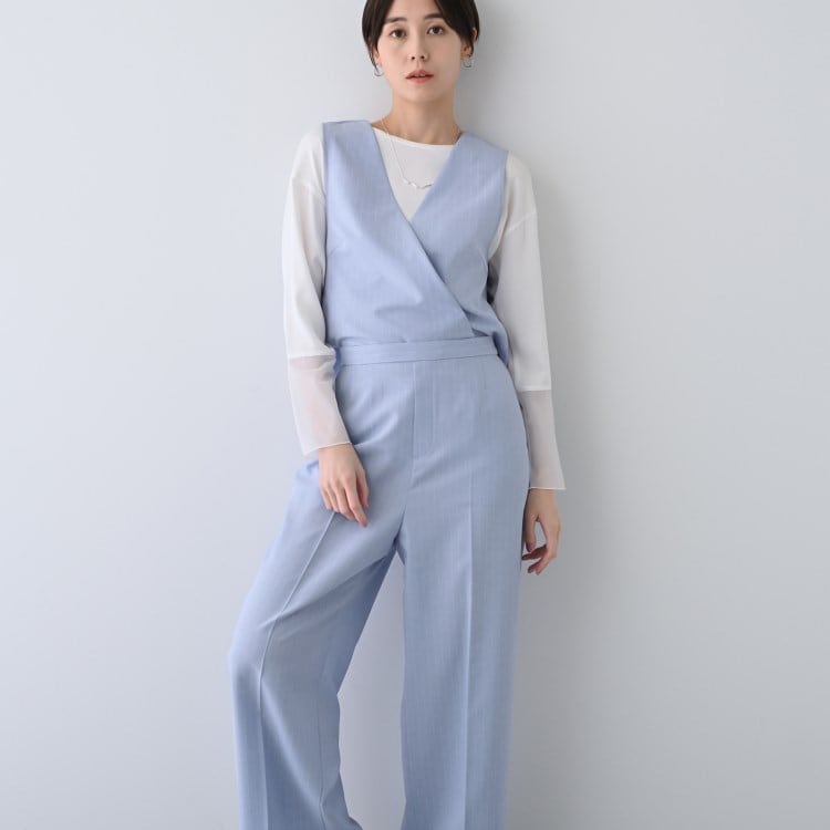 インディヴィ(INDIVI)の春SALE！【洗える／2WAY】リネンライクサロペット オールインワン・サロペット