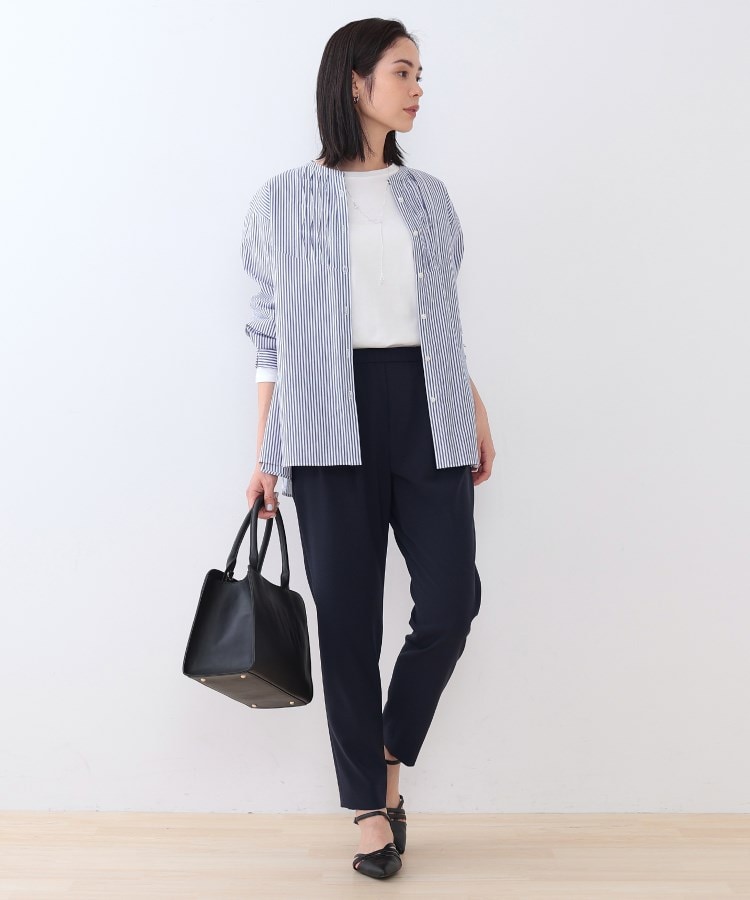 インディヴィ(INDIVI)の春SALE！【褒められパンツ】ストレッチ タックテーパードパンツ16