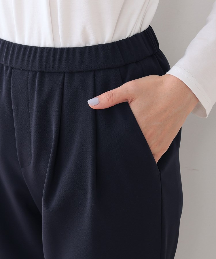 インディヴィ(INDIVI)の春SALE！【褒められパンツ】ストレッチ タックテーパードパンツ27