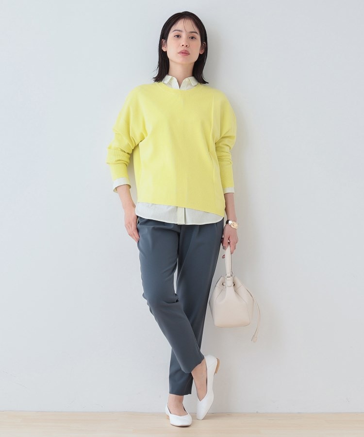 インディヴィ(INDIVI)の春SALE！【褒められパンツ】ストレッチ タックテーパードパンツ20