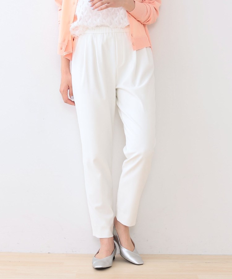 インディヴィ(INDIVI)の春SALE！【褒められパンツ】ストレッチ タックテーパードパンツ29