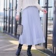 インディヴィ(INDIVI)の春SALE！【洗える／ウエストゴム】アコーディオン調プリーツスカート30
