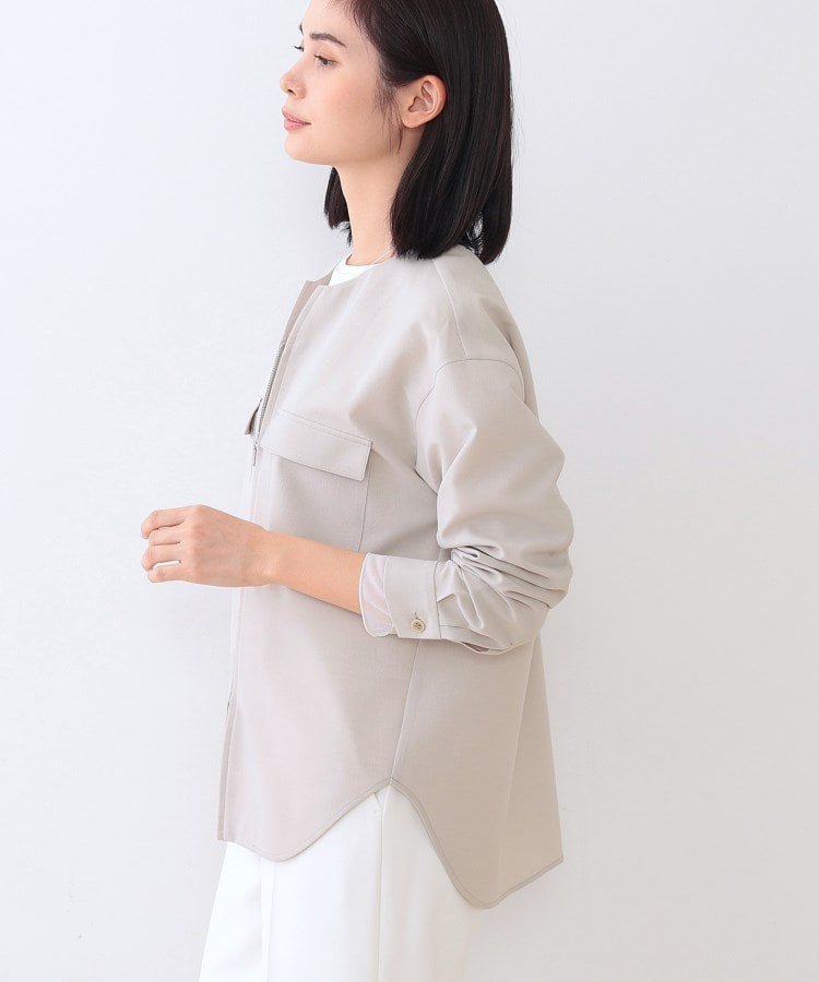 インディヴィ(INDIVI)の春SALE！【洗える／SETUP可能】ダブルポケット シャツブルゾン2