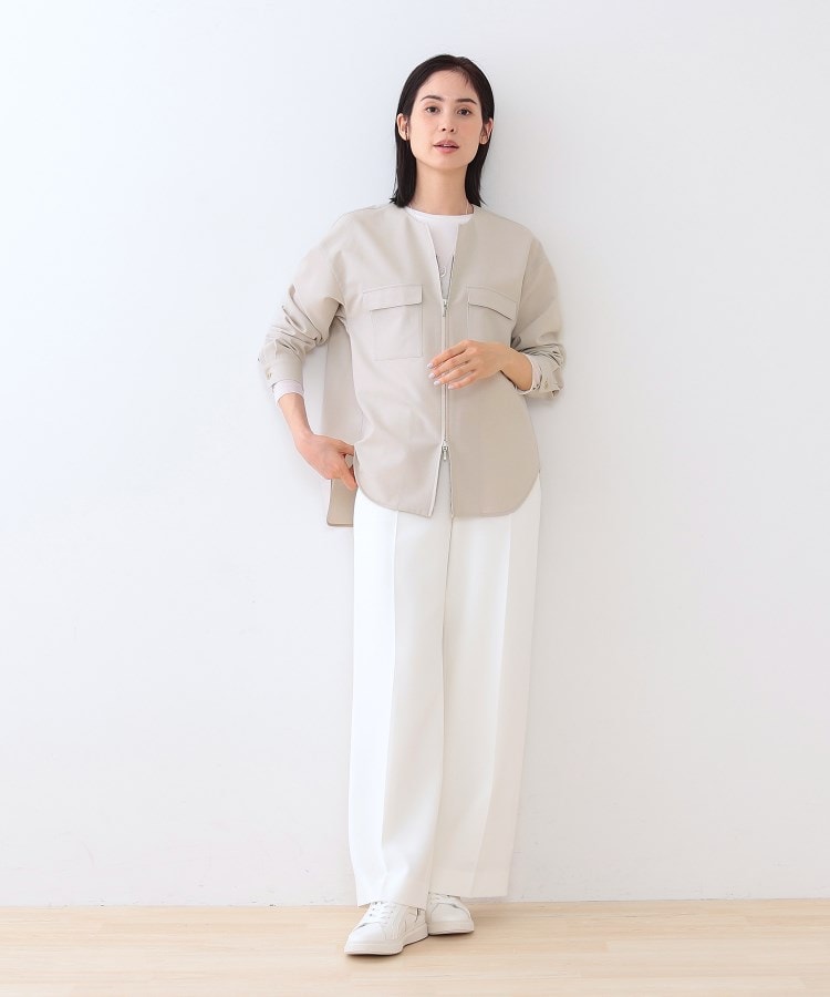 インディヴィ(INDIVI)の春SALE！【洗える／SETUP可能】ダブルポケット シャツブルゾン3