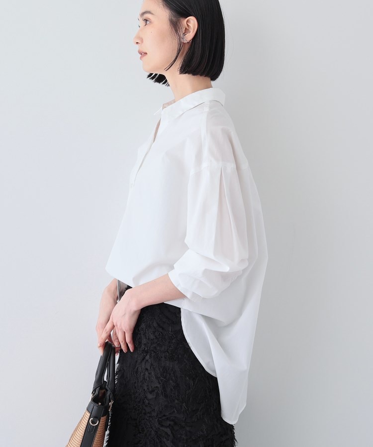インディヴィ(INDIVI)の春SALE！【UVケア／カラーストライプ柄】袖コンシャスシャツ2