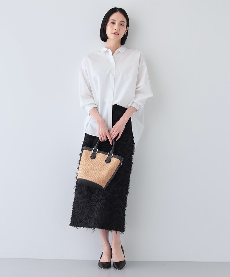 インディヴィ(INDIVI)の春SALE！【UVケア／カラーストライプ柄】袖コンシャスシャツ4