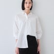 インディヴィ(INDIVI)の春SALE！【UVケア／カラーストライプ柄】袖コンシャスシャツ ホワイト(001)