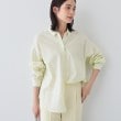 インディヴィ(INDIVI)の春SALE！【UVケア／カラーストライプ柄】袖コンシャスシャツ グリーン(325)