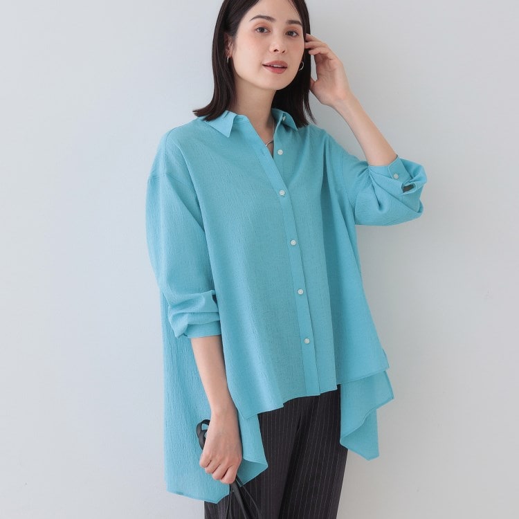 インディヴィ(INDIVI)の春SALE！【洗える／凹凸素材】ハンカチーフヘム エアリーブラウス シャツ・ブラウス