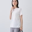 インディヴィ ヴァイ(INDIVI V.A.I)の春SALE！【日本製／トリアセテート】きれいめTシャツ ホワイト(001)