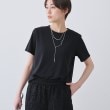 インディヴィ ヴァイ(INDIVI V.A.I)の春SALE！【日本製／トリアセテート】きれいめTシャツ ブラック(019)