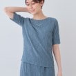 インディヴィ ヴァイ(INDIVI V.A.I)の春SALE！【日本製／SETUP可能】ブークレーカットソー ブルー(091)