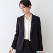インディヴィ ヴァイ(INDIVI V.A.I)の春SALE！【日本製／インポート素材】ウールストレッチ テーラードカラージャケット ネイビー(094)