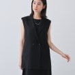 インディヴィ ヴァイ(INDIVI V.A.I)の春SALE！【日本製／トリアセテート】オーバーサイズジレジャケット ブラック(019)