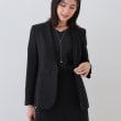 インディヴィ ヴァイ(INDIVI V.A.I)の【日本製】リネンライクテーラードジャケット ブラック(019)